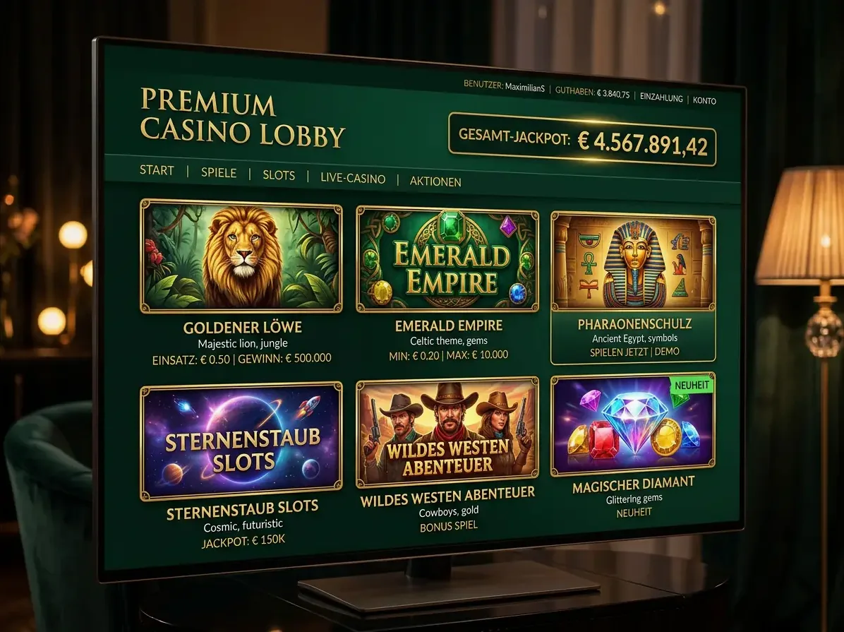 Casino-Lobby von Qbet